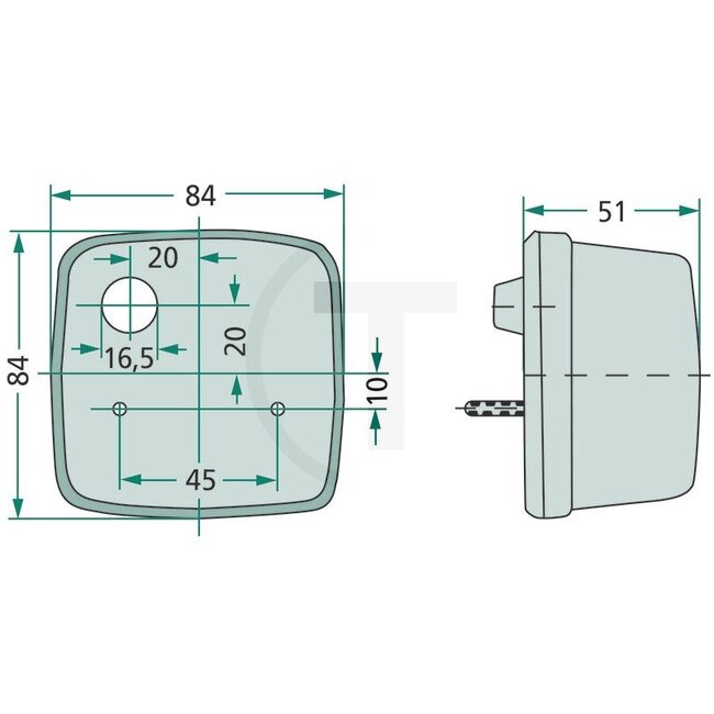 HELLA Marker light C5W white/clear, square 84 x 51 mm, attachment | AL25877, 2PF003014071