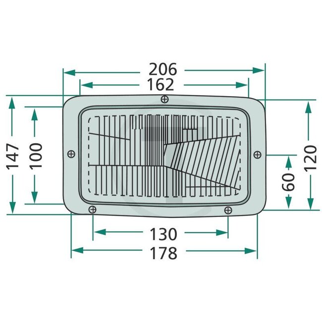 Cobo Main headlight Left/right - 22705551000, RE229111, RE71268, RE194852, RE61786, RE185883, 1015615 | Bulb: 12V60/55W / H4 | Installation location: Left, right | Nominal voltage: 12 V | Light function: Dipped beam, full beam | Additional information: Vertica