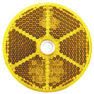 HELLA Rückstrahler rund orange Ø 60 mm, Bohrung Ø 6,0 mm, geschraubt