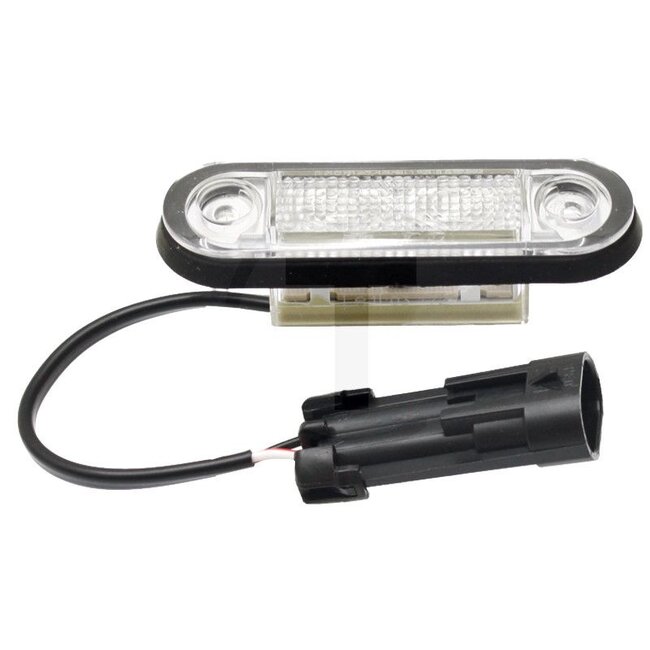 HELLA Step tread light p.f. JohnDeere AL158141 - 4552XT 959510467, AL158141, 2XT959510467, 2XT 959 510-467 | Connection: 2-pin Packard connection | Form: Rectangular, short sides rounded | Protection class: 6K6 / 6K9K | Nominal voltage: 12 / 24 V | No. of LEDs: