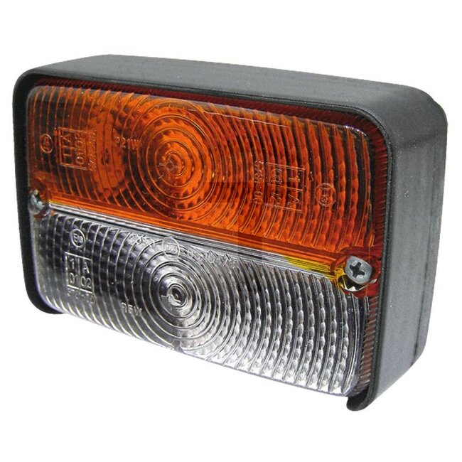 Cobo Blink-Positionsleuchte - 22703275000, AL75642, AL79004, AL75641, AL78431, 1011543 | Leuchtmittel: 12V21WK / P21W, 12V5WK / R5W | Farbe: gelb, weiß | Form: rechteckig | Einbauort: links / rechts | Bauart: Glühlampe | Lichtfunktion: mit Blinklicht, mit Posi