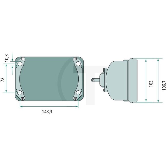 HELLA Koplamp links / rechts 12 V, H4, inbouw, glas 164 x 103 mm | AL75339, 1AB006977021