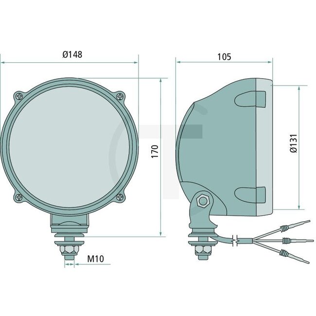 GRANIT Scheinwerfer links / rechts 12/24 V, 60/55 W H4, Anbau mit Rahmen | AL204951, AL201213