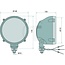 GRANIT Scheinwerfer links / rechts 12/24 V, 60/55 W H4, Anbau mit Rahmen | AL204951, AL201213