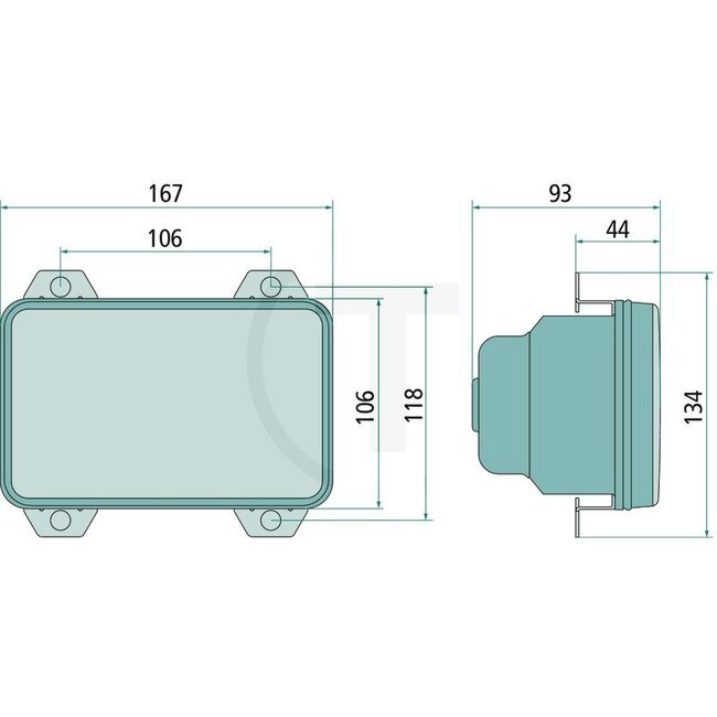 GRANIT Koplamp links / rechts 12 / 24 V, H4, dimlicht / grootlicht, inbouw | AL152328