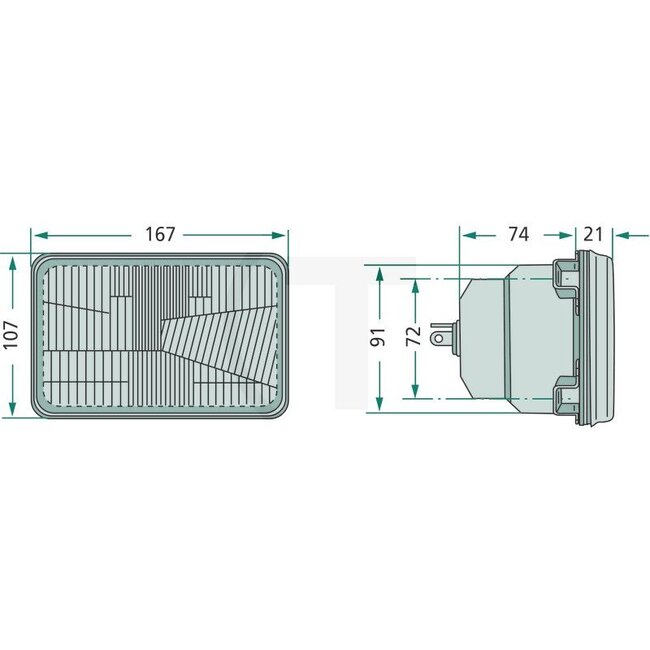 Cobo Headlight left / right 12 V, H4 60/55 W, dip- and main beam, ECE | RE56964, AL75338, AL75337