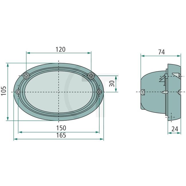 HELLA Work light - 4551GA 996161101, 3786668M93, 3786668M91, 4272829M91, 4275161M91, 4275162M91, 1GA996161101, 1GA 996 161-101, 3786664M91, 87374601 | Bulb: H3 | Connection: AMP plug | Form: Oval | Material: Housing: plastic | Dimensions W x H x D: 165 x 105 x