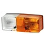 HELLA Indicator/position light Left - 4552BE 003184051, 2BE003184051, 2BE 003 184-051 | Bulb: 12V21WK / P21W, 12V5WK / R5W | Colour: Yellow, white | Attachment: Front | Width: 158 mm | Form: Rectangular | Height: 64 mm | Hole spacing: 45 mm | Material: Plastic