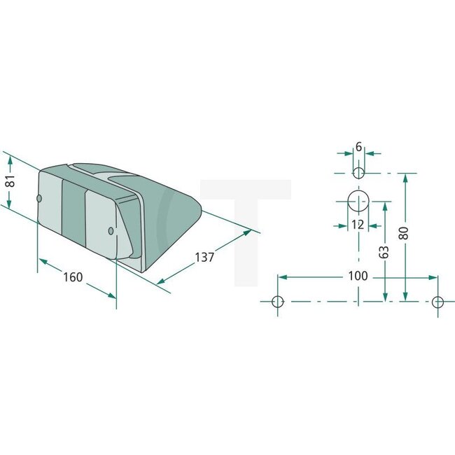 Cobo Rückleuchte links 160 x 81 x 137 mm, 12 V | 2.8019.290.0