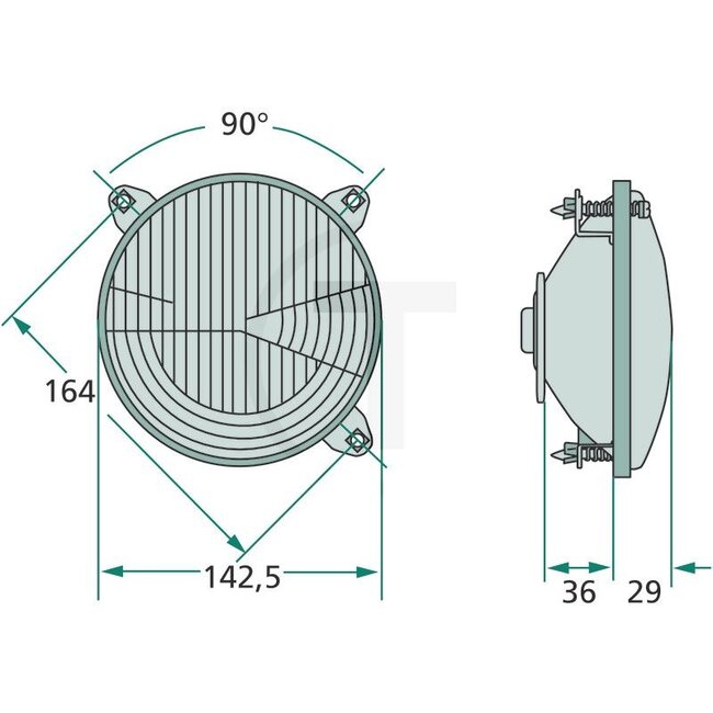 Cobo Main headlight insert Left/right - 22705272000, 3305625M91, 3300524M92, 1014985 | Bulb: 12V45/40WAS / R2, or 12V45/40W halogen / R2 | Installation location: Left/right | Nominal voltage: 12 V | Test mark: ECE | Light function: With dipped beam, with full