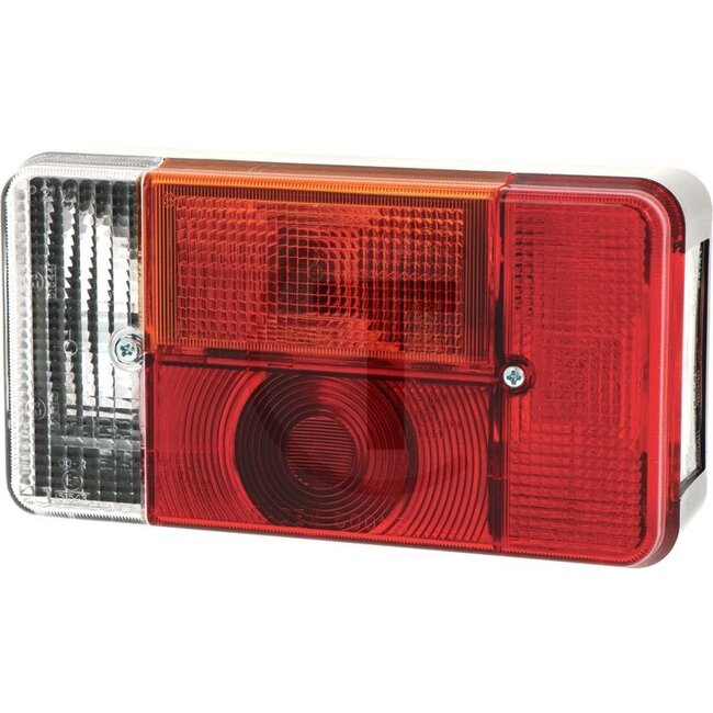 GRANIT Rear light - 70725005, 5001/12 | Bulb: 12V21/5WK / P21/5W, 12V21WK / P21W, 12V5WK / R5W | Connection: With grommet connection | Width: 194 mm | Form: Rectangular | Height: 104 mm | Hole spacing: 55 mm | Dimensions W x H x D: 194 x 104 x 60 mm | Depth: 60