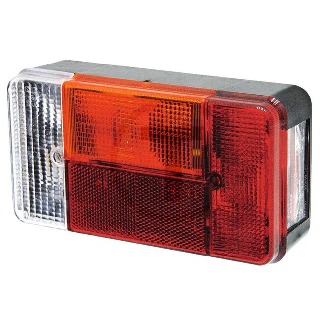 GRANIT Rückleuchte - 70725005, 5001/12 | Leuchtmittel: 12V21/5WK / P21/5W, 12V21WK / P21W, 12V5WK / R5W | Anschluss: mit Tülleschluss | Breite: 194 mm | Form: rechteckig | Höhe: 104 mm | Lochabstand: 55 mm | Abmessungen B x H x T: 194 x 104 x 60 mm | Tiefe: 60 m