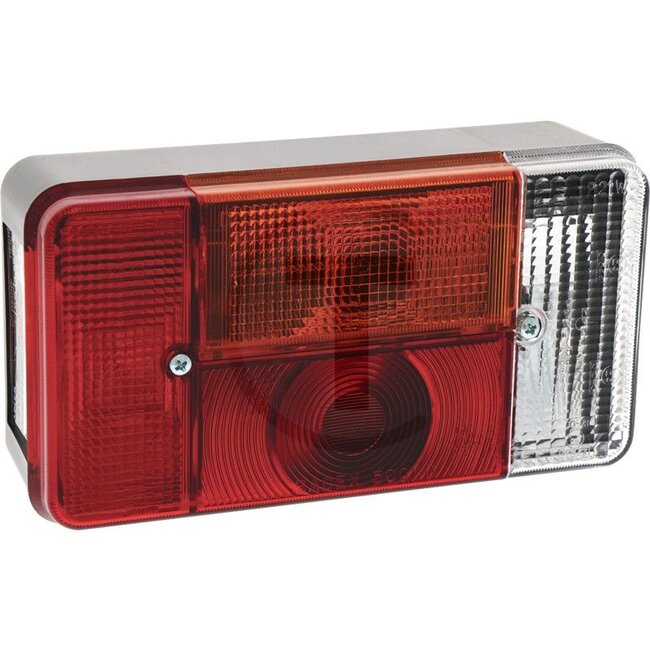 GRANIT Rear light - 70725006, MN587422, 5001/13 | Bulb: 12V21WK / P21W, 12V5WK / R5W | Connection: With grommet connection | Width: 194 mm | Form: Rectangular | Height: 104 mm | Hole spacing: 55 mm | Dimensions W x H x D: 194 x 104 x 60 mm | Depth: 60 mm | Fixin