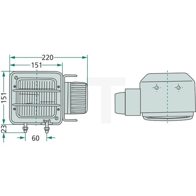 Cobo Headlight right 12 / 24 V, R2, T4W, dipped beam, indicator, attachment | M014642, M035576, M037028