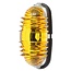 HELLA Indicator light, 2 pcs - 4550020177 | Bulb: 12V18WS / T15x43 | Length: 92 mm | Version: For front, side or rear mounting, yellow lens with chrome edge, with 2 holes for M4 fixing screws, test mark: K 12642