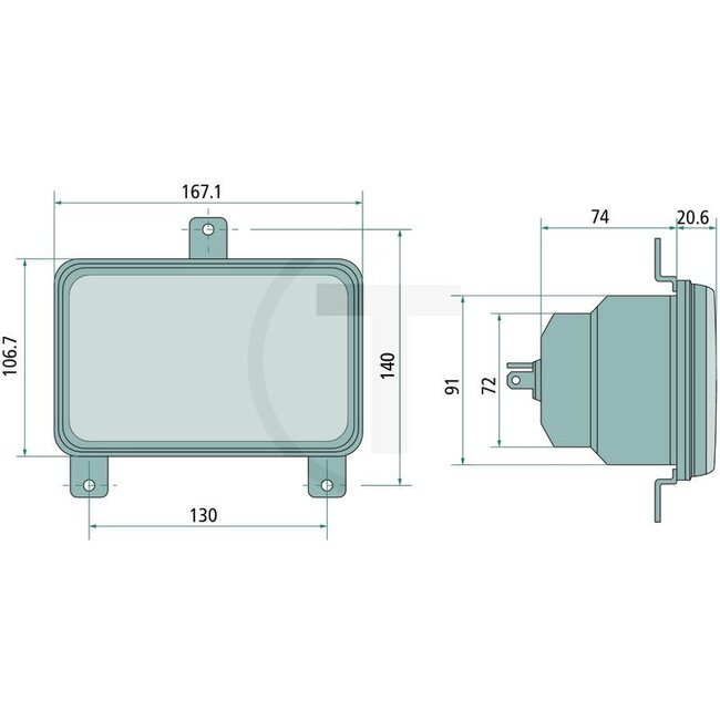 Cobo Scheinwerfer links / rechts 12 V, H4, 167,1 x 106,7 x 74 mm, Einbau | 3824712M91, 3824712M92