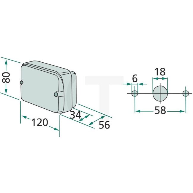 Cobo Blinklicht links / rechts 12V21WK / P21W, orange, 120 x 80 x 56 mm | 3388713M91, 3582231M91