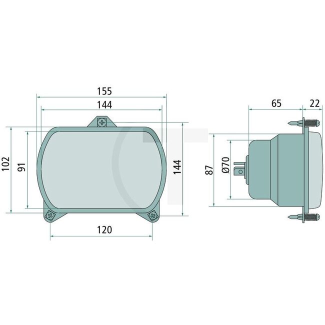 Cobo Headlight left / right 12 V, H4 60/55 W, left-hand rotation, ECE | 5173677