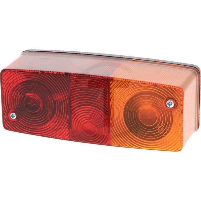 GRANIT Rückleuchte - 70718012, 6005702625 | Leuchtmittel: 12V21WK / P21W, 12V5WK / R5W | Anschluss: Flachstecker | Breite: 158 mm | Form: rechteckig | Höhe: 51 mm | Lochabstand: 45 mm | Abmessungen B x H x T: 158 x 51 x 64 mm | Tiefe: 64 mm | Einbauort: rechts |