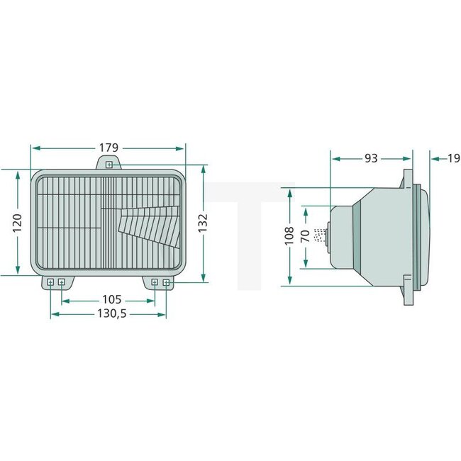Cobo Headlight left / right 12 V, R2 45/40 W, screw fixing, ECE | 0.007.5269.0/10