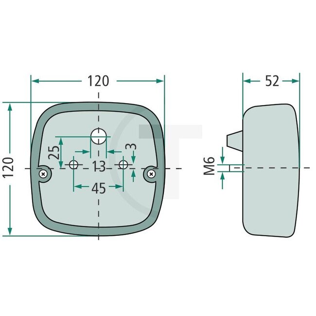HELLA Rücklicht, Bremslicht, Blinklicht 120 x 120 x 52 mm, 12 V - 860014001, 2SD002514161
