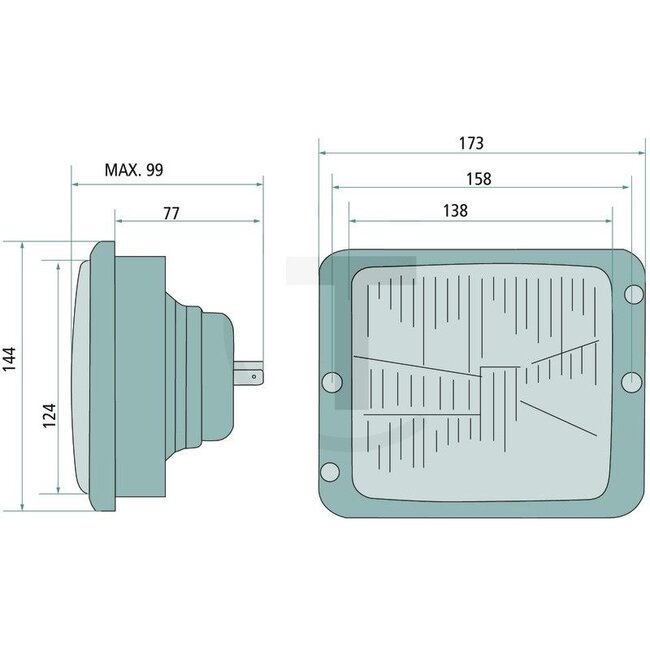 HELLA Koplamp links / rechts 12 / 24 V, 12V60/55W / H4, inbouw | 1AA004109041