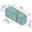 GRANIT Blink-Positionsleuchte - 70722003, V31540700, ST342115211 | Leuchtmittel: 12V21WK / P21W, 12V5WK / R5W | Farbe: gelb, weiß | Breite: 170 mm | Form: rechteckig | Höhe: 53,5 mm | Abmessungen B x H x T: 170 x 63,5 x 60,3 mm | Tiefe: 60,3 mm | Einbauort: link