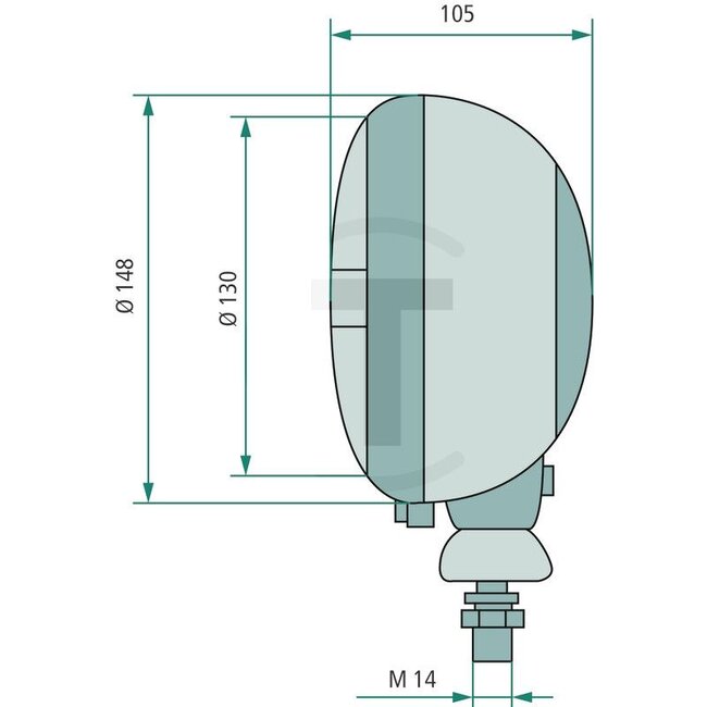 GRANIT Opbouwkoplampen rechts - 70799069 | Lamp: 12V45/40WAS / R2 of 12V45 / 40W halogeen / R2 12V4WK / T4W 24V55WAS / R2 24V4WK / T4W