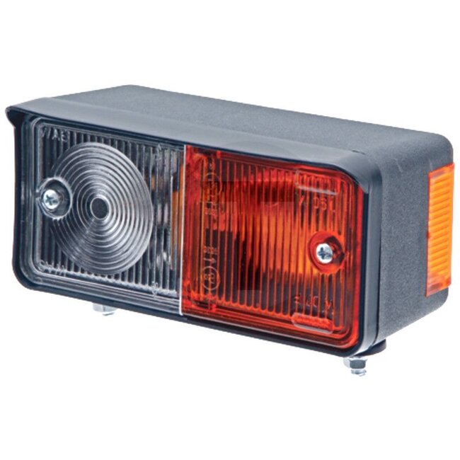 GRANIT Blink-Positionsleuchte - 70723027 | Leuchtmittel: 12V21WK / P21W, 12V4WK / T4W | Farbe: gelb, weiß | Abmessungen: 150 x 70 x 77 mm | Form: rechteckig | Einbauort: rechts | Nennspannung: 12 V | Bauart: Glühlampe | Lichtfunktion: mit Blinklicht, mit Positio