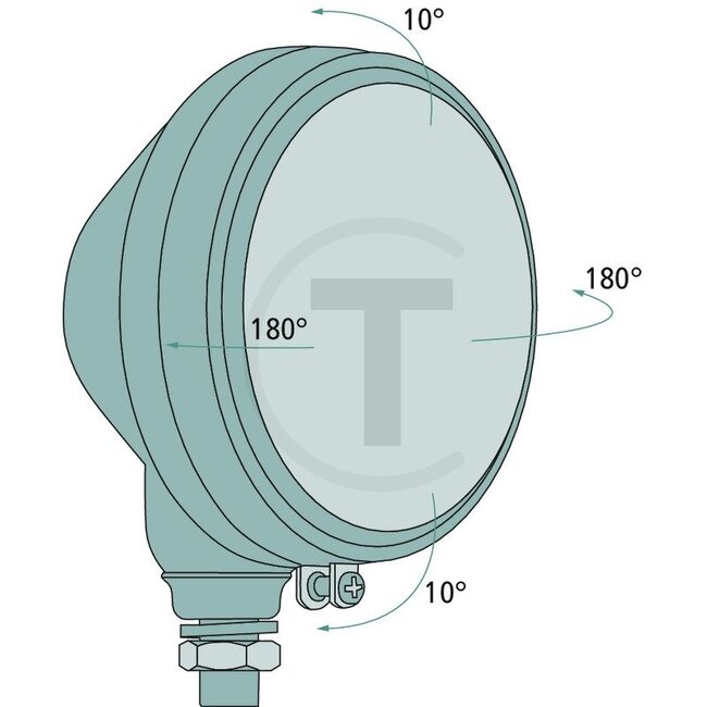 Main headlight Left - 70723009, 976716, 976713, 86350933, RE.03210.20, 70723009 | Bulb: 12V45/40WAS / R2, or 12V45/40W halogen / R2, 12V4WK / T4W, 24V55WAS / R2, 24V4WK / T4W | Installation location: Left | Protection class: IP55 | Nominal voltage: 12 / 2