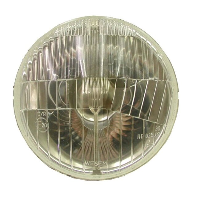 GRANIT Hauptscheinwerfereinsatz links, ohne Standlicht - 70723010, 931414, RE.02507.10 | Leuchtmittel: 12V45/40WAS / R2, oder 12V45/40W-Halogen / R2 | Abmessungen: 150/142x86 mm | Material: Glas | Nennspannung: 12 / 24 V | Gehäusematerial: Metall | Leistungsaufn