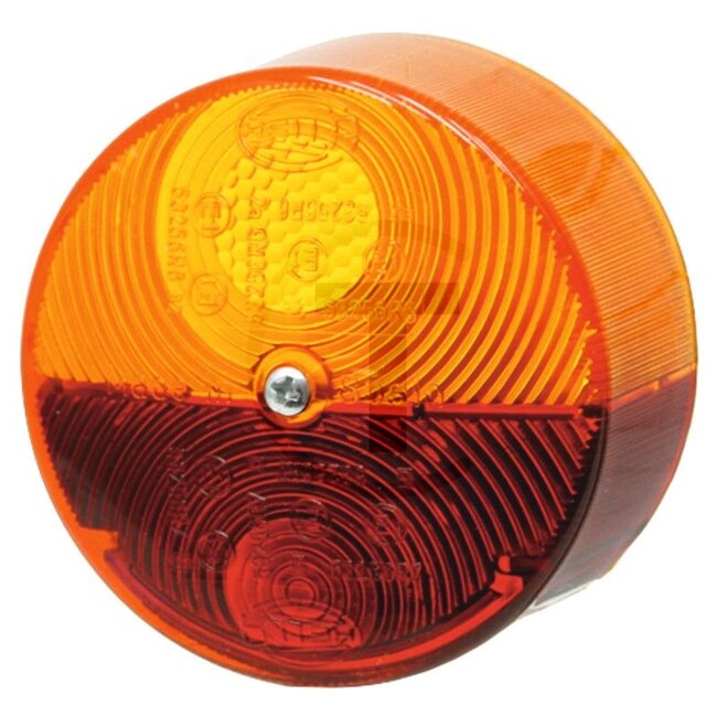 HELLA Lichtscheibe links und rechts - 4559EL 118633001, 1780220, 9EL118633001, 9EL 118 633-001 | Farbe: • Lichtscheibenfarbe: rot/gelb | Anschluss: Male | Leuchtmittel: P21/5W, P21W | Einbauort: links, rechts | Nennspannung: 24, 12 V | Prüfzeichen: E1 53256, EC