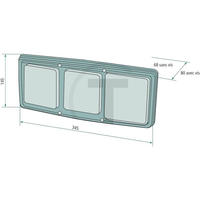 GRANIT Achterlicht - 50783840216, 7510710, 751073.0, 2SD003167011, 2SD003167021, 2SD 003 167-531, 2SD 003167011, 2SD 003167021, 82009066 | Afmetingen B x H x D: 345 x 147 x 72 mm | Lichtfunctie: Achterlicht / remlicht / knipperlicht | Lamp: 12V10WK / R10W, 12V21