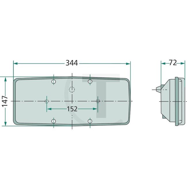 HELLA Rückleuchte - 4552SD 003167021, 07510730, 7510730, 2SD003167021, 2SD 003 167-021 | Nennspannung: 12 / 24 V | Einbauort: rechts | Leuchtmittel: P21W, R10W | Leuchtmittel enthalten: nein | Lichtfunktion: Blinklicht, Rücklicht, Bremslicht | Breite: 344 mm |