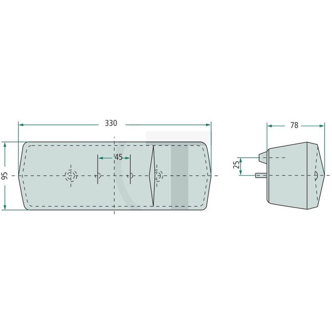 HELLA Rücklicht, Bremslicht, Blinklicht 330 x 95 x 78 mm, 12/24 V, rechts | 2SD001688141