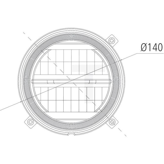 GRANIT Fahrscheinwerfer LED Abblendlicht / Fernlicht 12 / 24 V, 144,4 x 144,4 x 88 mm | X830160065020