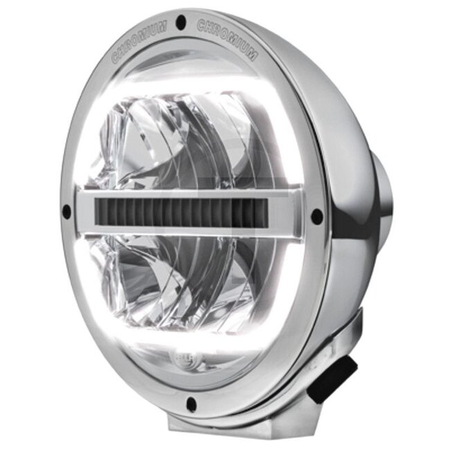 HELLA Luminator LED, Chromium, Ref. 25 - 4550020042, 20042 | Nominal voltage: 12 / 24 V | Bulb: LED | Light function: Full beam (LED), position light (LED) | Dimensions W x H x D: 224,4 x 232,5 x 129,6 mm | Mounting type: Attachment | Connection: 3-pin connecti