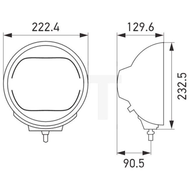 HELLA Fahrscheinwerfer LED Luminator Ø 224,4 mm, Chrom, Referenznummer 50 | 20043
