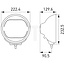 HELLA Luminator LED, Chromium, Ref. 50 - 4550020043, 20043 | Nominal voltage: 12 / 24 V | Bulb: LED | Light function: Full beam (LED), position light (LED) | Dimensions W x H x D: 224,4 x 232,5 x 129,6 mm | Mounting type: Attachment | Colour: Lens: transparent/