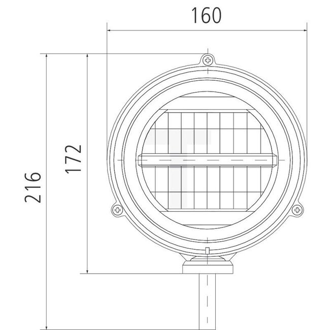 GRANIT LED koplamp dimlicht / grootlicht 12 / 24 V, 151 x 172 x 126 mm