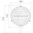 GRANIT LED koplamp dimlicht / grootlicht 12 / 24 V, 151 x 172 x 126 mm
