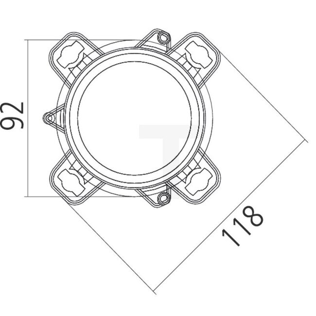 GRANIT LED koplamp dimlicht 118,1 x 112,8 x 114,3 mm, H7 - 47056439