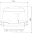 GRANIT LED headlight main beam 118 x 118 x 109 mm, upright M6