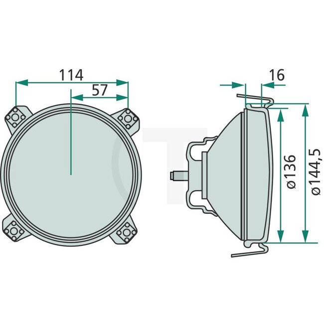 HELLA Headlight left / right 12 V, H4, 144,5 x 144,5 x 16 mm, built-in Fiat | 1A3005649007