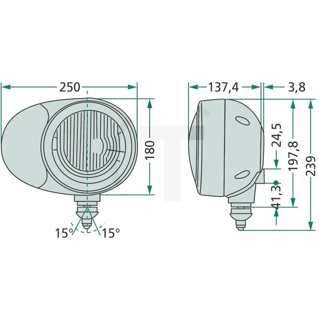 Cobo Scheinwerfer links 12 V, mit Blinker, M10 - 1013439