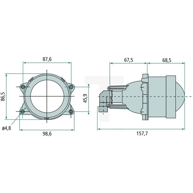 HELLA Fernscheinwerfer links und rechts, p.f. Same Deutz-Fahr 2.8039.011.0 - 4551KL 998570031, 1KL998570031, 1KL 998 570-031, 2.8039.011.0 | Nennspannung: 12 V | Einbauort: links / rechts | Leuchtmittel: 12V60W / HB3, 12V3WGLSS / W3W | Leuchtmittel enthalten: j