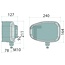 ABL Hauptscheinwerfer links | mit Blinkleuchte - 70799422 | Leuchtmittel: 12V60/55W / H4 <br>12V21WKG / PY21W <br>12V5WGLSS / W5W <br>24V75/70W / H4 <br>24V21WKG / PY21W <br>24V5WGLSS / W5W | Anschluss: DT 6-polig | Material: Gehäuse: Kunststoff; Lichtscheibe