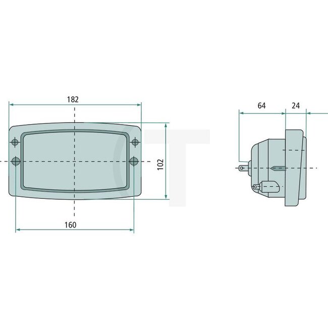 HELLA Headlight left / right 12 / 24 V, H4, built-in, 182 x 102 x 88 mm | 1AD996018641
