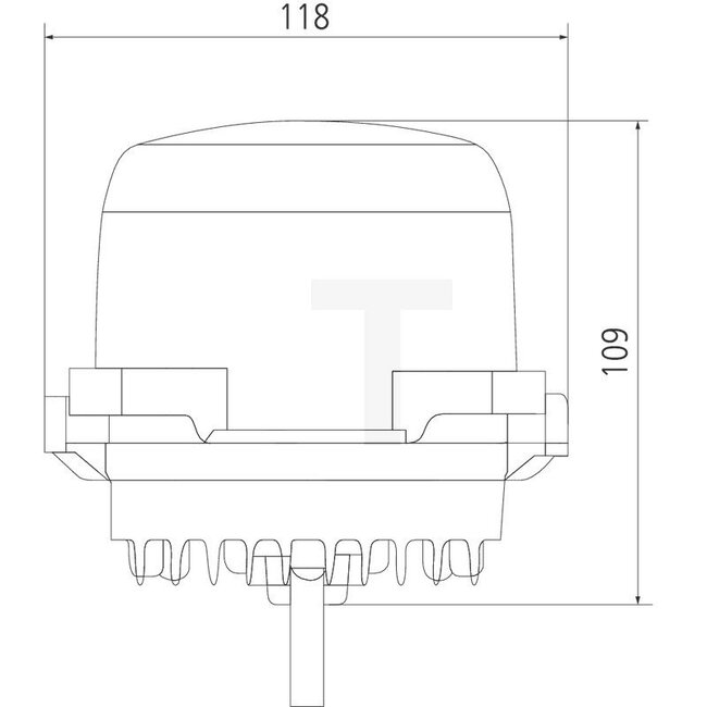 GRANIT Werklamp LED - 7070010308, G931901115010, 4271840M92 | Netspanning: 12 / 24 V | Vorm: rond | Afmetingen B x H x D: 118 x 109 x 115 mm | Lichtfunctie: Verstraler | Lichtstroom effectief: ≈ 2880 lm | Aansluiting: H9-stekkeraansluiting | Lamp: LED | Materiaa