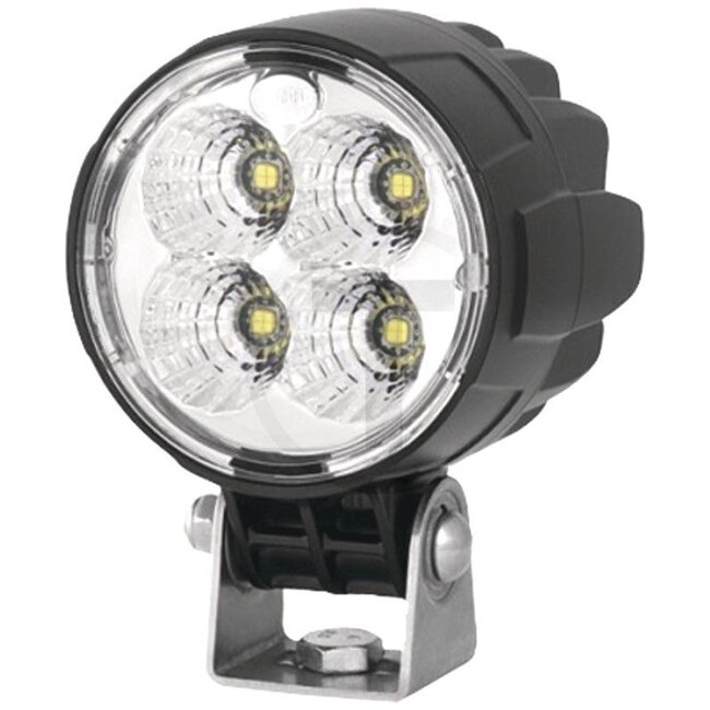 HELLA Arbeitsscheinwerfer LED - 4551G0 996263051, 1G0996263051 | Nennspannung: 12 / 24 V | Form: rund | Abmessungen B x H x T: Ø 107 x 99 mm | Lichtfunktion: Fernfeld-Ausleuchtung | Lichtstrom effektiv: ≈ 2700 lm | Anschluss: DEUTSCH-Stecker | Leuchtmittel: LED